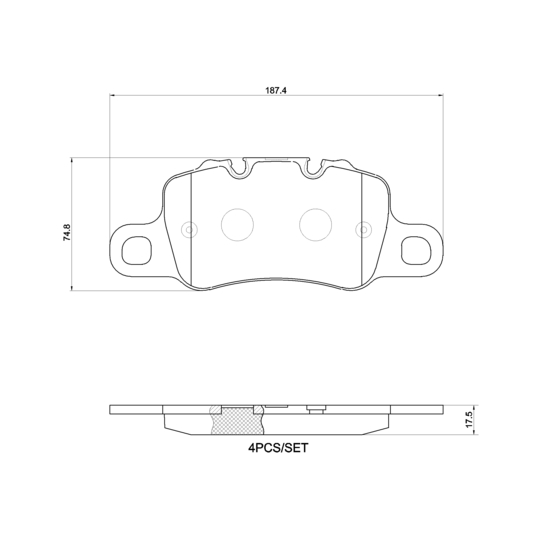 P 65 055 - Brake Pad Set, disc brake 