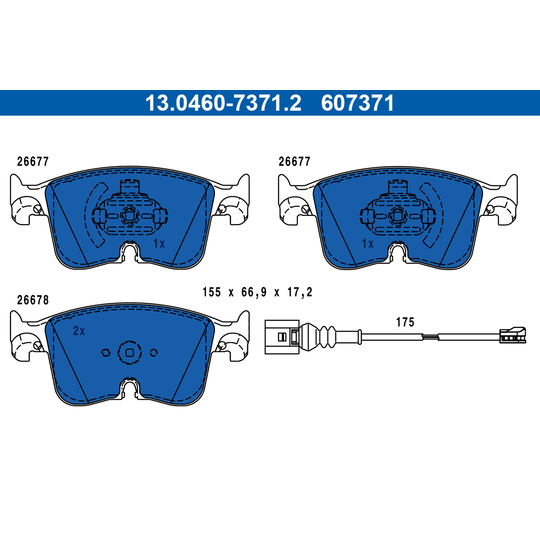 13.0460-7371.2 - Brake Pad Set, disc brake 