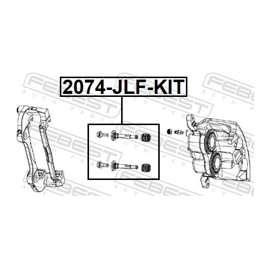 2074-JLF-KIT - Guide Bolt, brake caliper 