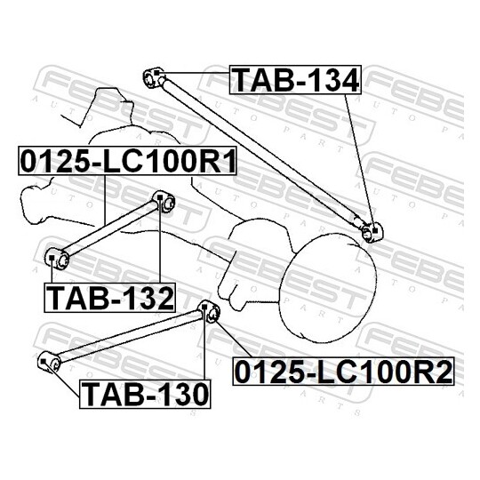 0125-LC100R2 - Track Control Arm 