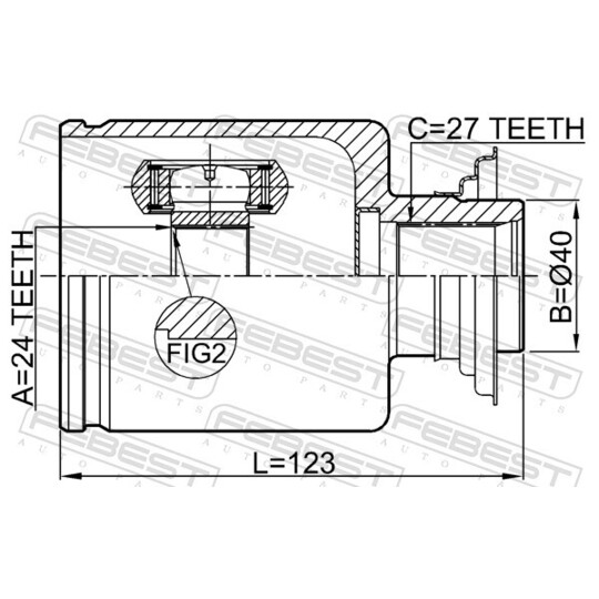0311-RURH - Joint Kit, drive shaft 