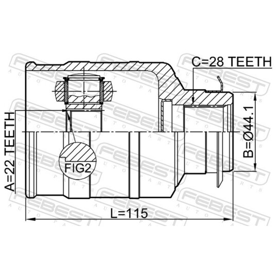 2211-FBRH - Joint Kit, drive shaft 