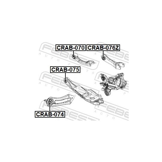 CRAB-074 - Control Arm-/Trailing Arm Bush 