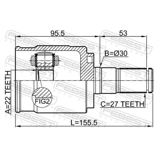 2211-FBATLH - Joint Kit, drive shaft 