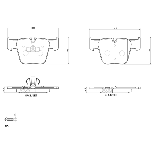 P 50 177 - Brake Pad Set, disc brake 