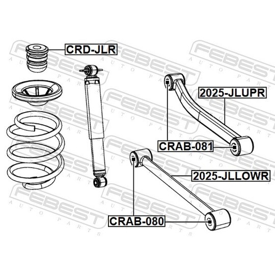 CRAB-080 - Control Arm-/Trailing Arm Bush 