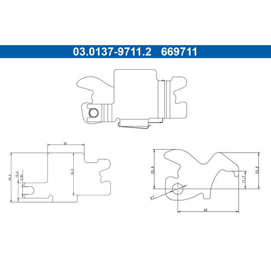 03.0137-9711.2 - Lisakomplekt, seisupiduriklotsid 