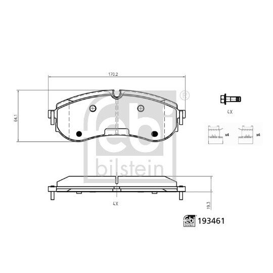 193461 - Brake Pad Set, disc brake 