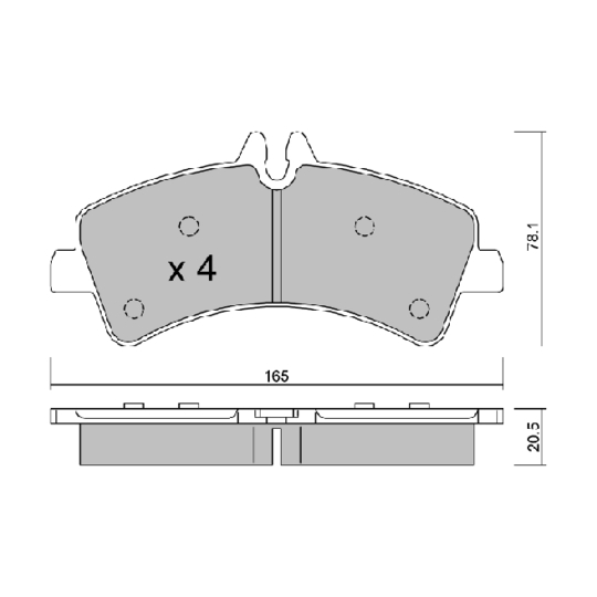 BPVW-2005 - Brake Pad Set, disc brake 
