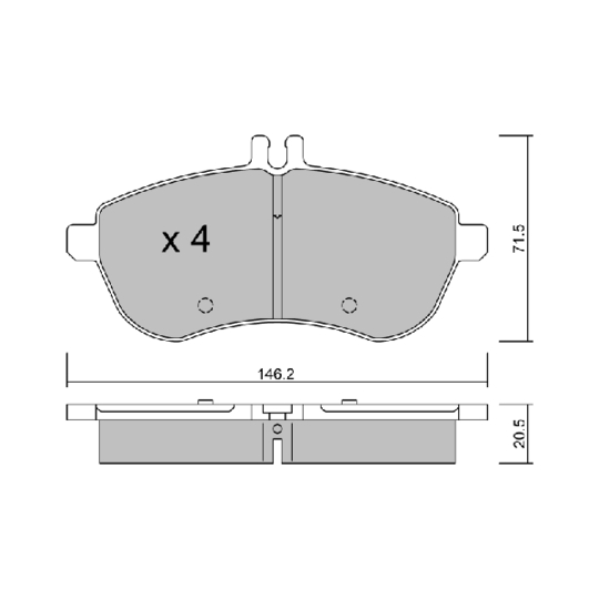 BPMB-1002 - Brake Pad Set, disc brake 