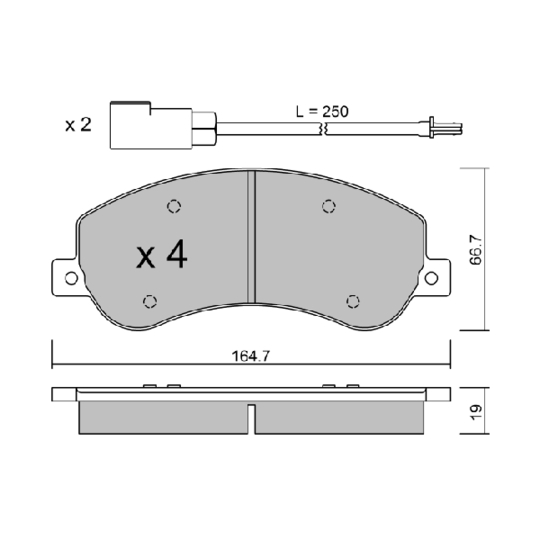BPFO-1014 - Brake Pad Set, disc brake 