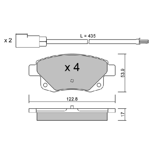 BPFO-2005 - Brake Pad Set, disc brake 