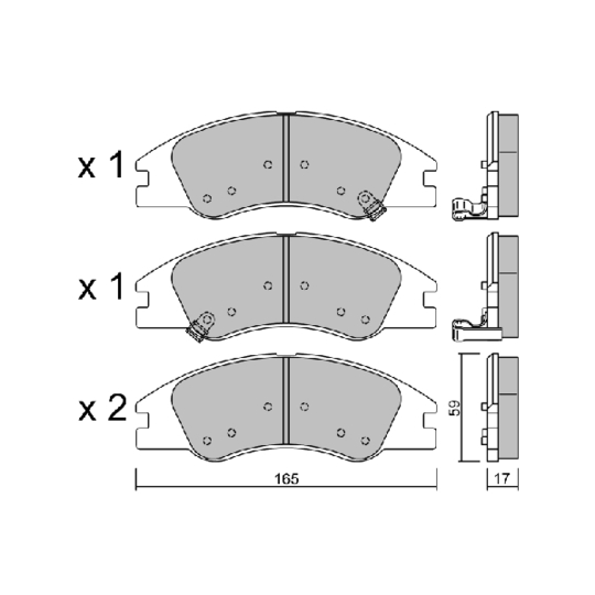 BPKI-1902 - Brake Pad Set, disc brake 