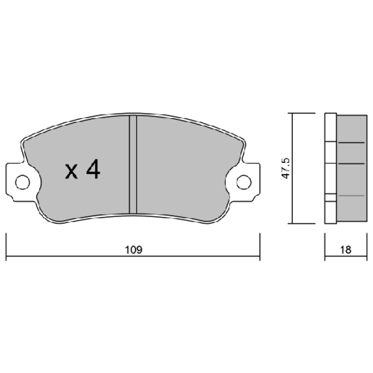 BPFI-1041 - Brake Pad Set, disc brake 