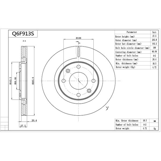 Q6F913S - Brake Disc 