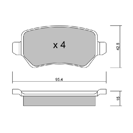 BPOP-2003 - Brake Pad Set, disc brake 