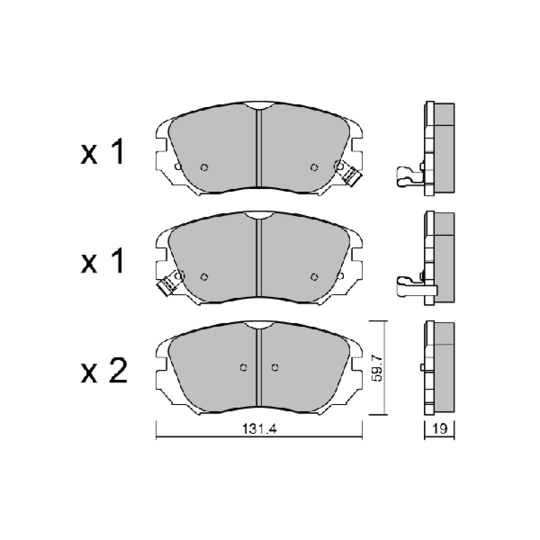 BPOP-1010 - Brake Pad Set, disc brake 