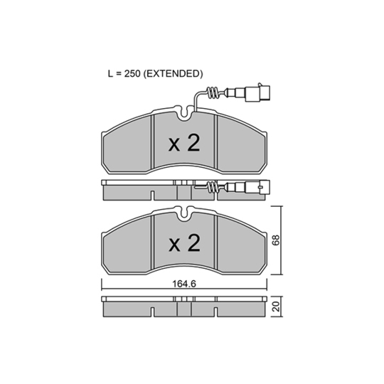 BPNI-1016 - Brake Pad Set, disc brake 