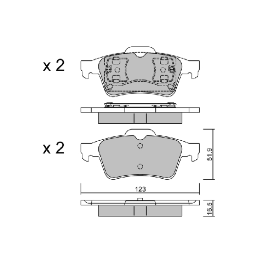 BPRE-2003 - Brake Pad Set, disc brake 