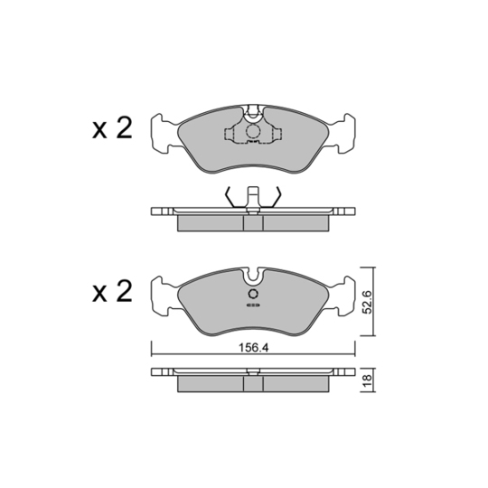 BPOP-1017 - Brake Pad Set, disc brake 