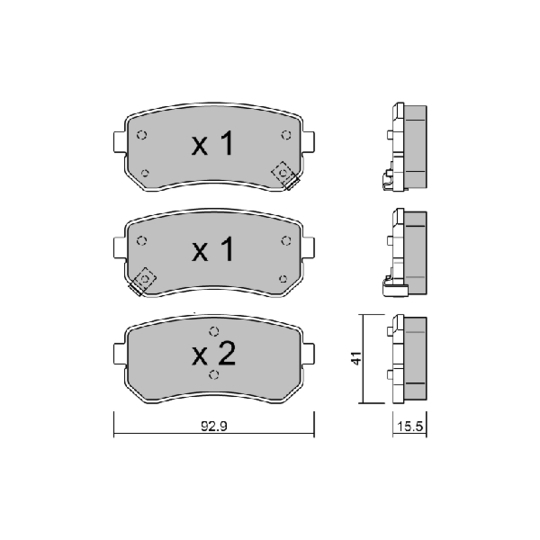 BPHY-2002 - Brake Pad Set, disc brake 