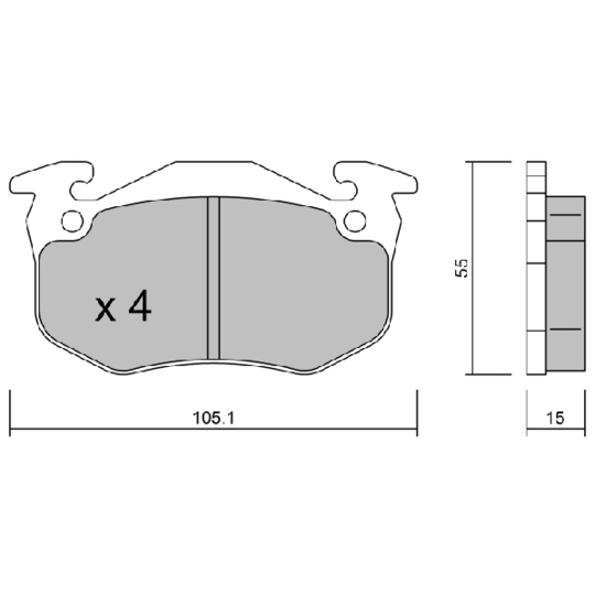 BPRE-1017 - Brake Pad Set, disc brake 