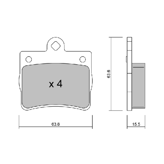 BPMB-2011 - Brake Pad Set, disc brake 