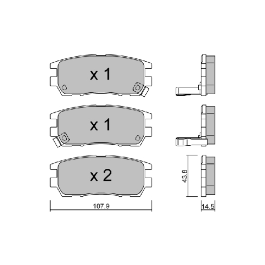 BPMI-2900 - Brake Pad Set, disc brake 