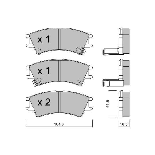 BPHY-1903 - Brake Pad Set, disc brake 
