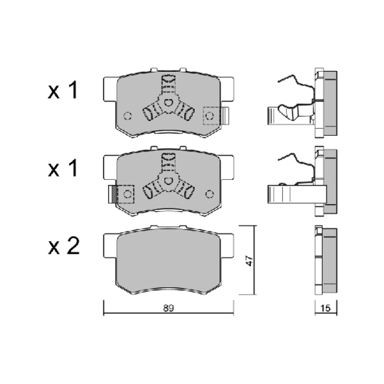 BPHO-2001 - Brake Pad Set, disc brake 