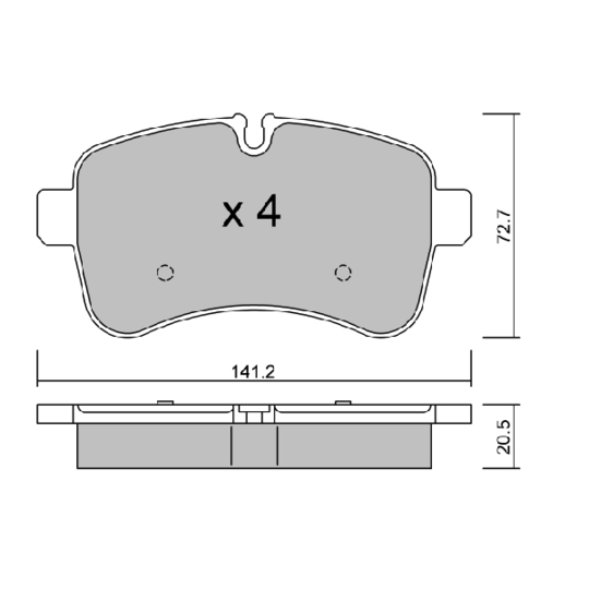 BPIV-2001 - Brake Pad Set, disc brake 
