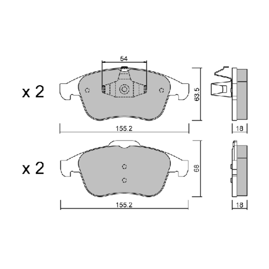 BPRE-1019 - Brake Pad Set, disc brake 
