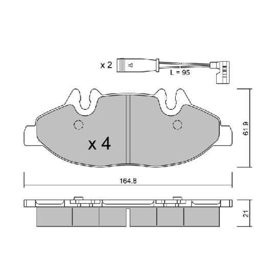 BPMB-1012 - Brake Pad Set, disc brake 