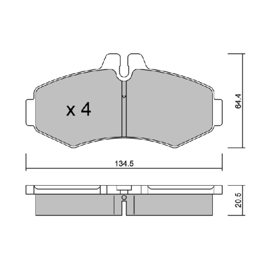 BPMB-1011 - Brake Pad Set, disc brake 