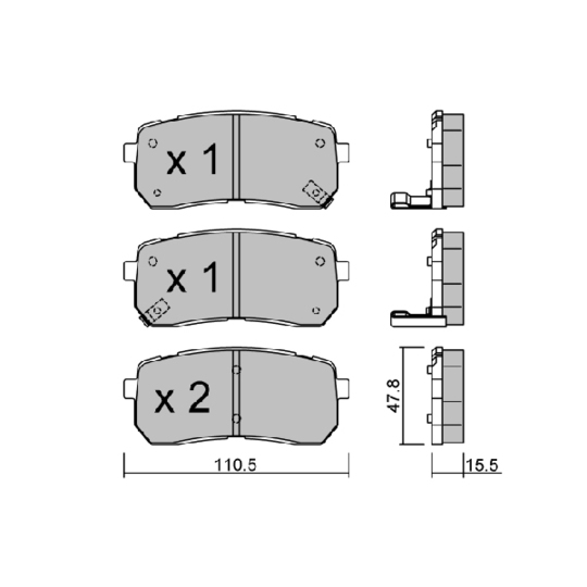 BPHY-2007 - Brake Pad Set, disc brake 
