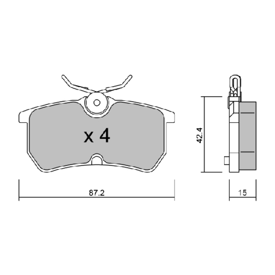 BPFO-2004 - Brake Pad Set, disc brake 