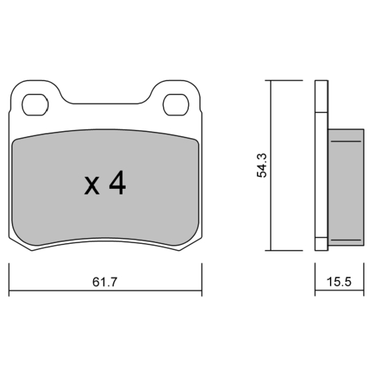BPMB-2009 - Brake Pad Set, disc brake 