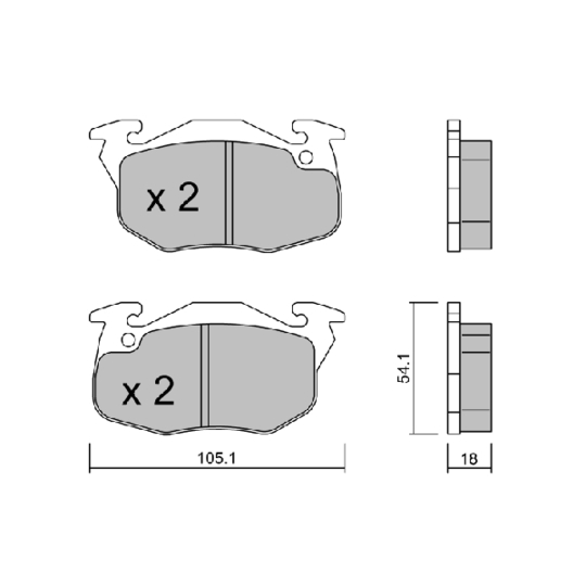 BPPE-1013 - Brake Pad Set, disc brake 