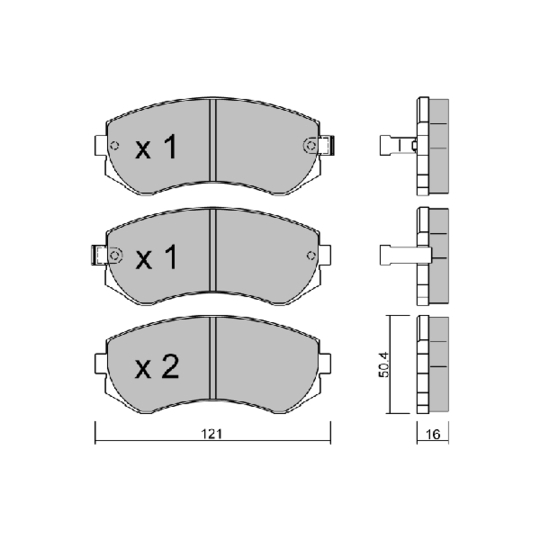 BPNI-1908 - Brake Pad Set, disc brake 