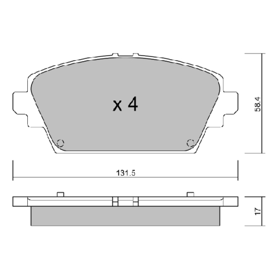 BPNI-1015 - Brake Pad Set, disc brake 