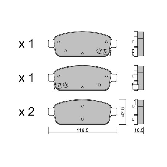 BPOP-2006 - Brake Pad Set, disc brake 