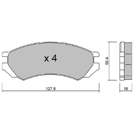 BPNI-1010 - Brake Pad Set, disc brake 