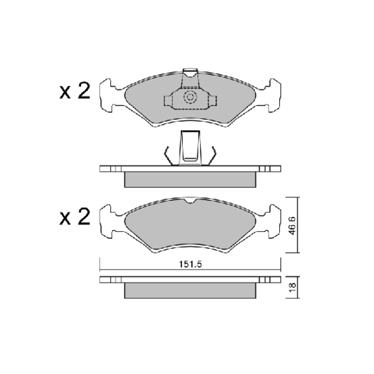 BPFO-1015 - Brake Pad Set, disc brake 