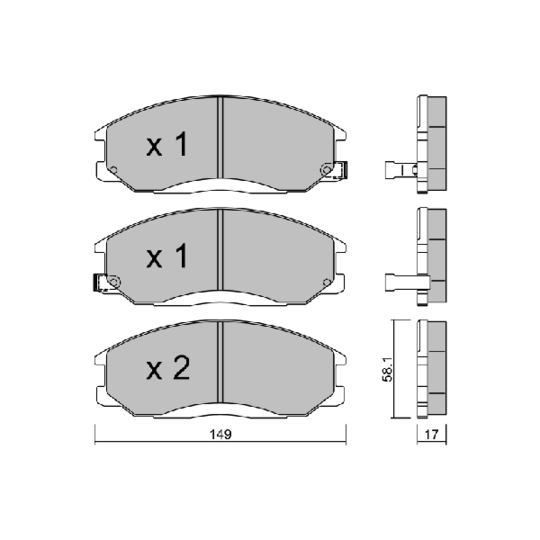 BPHY-1905 - Brake Pad Set, disc brake 