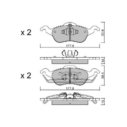 BPFO-1006 - Brake Pad Set, disc brake 