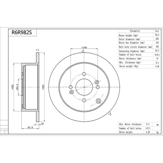 R6R982S - Brake Disc 