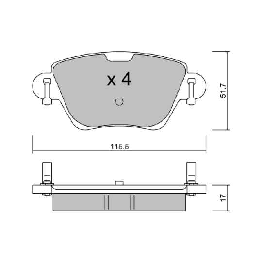 BPPE-2007 - Brake Pad Set, disc brake 