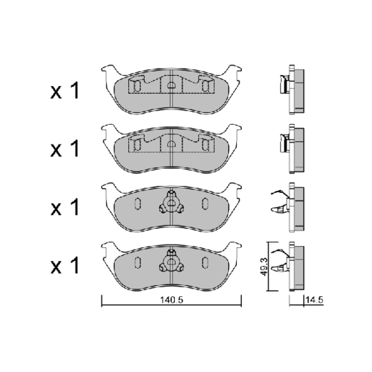 BPFO-2003 - Brake Pad Set, disc brake 