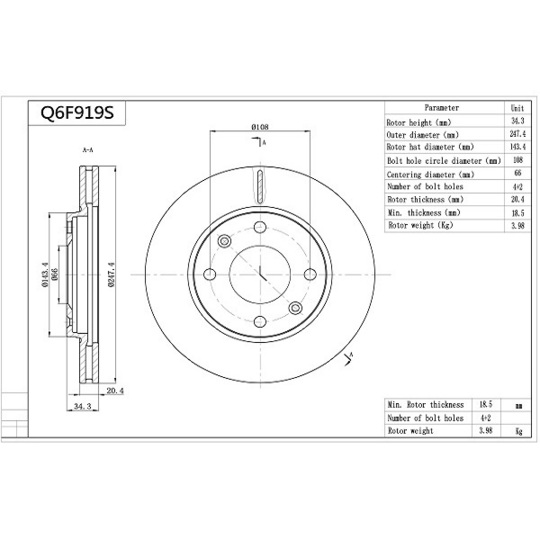 Q6F919S - Brake Disc 