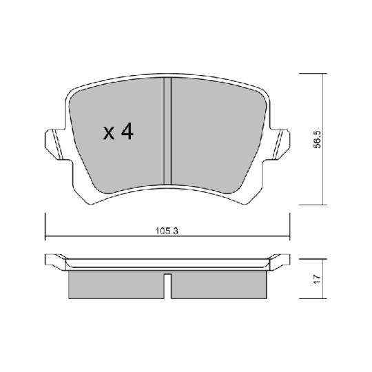 BPVW-2007 - Brake Pad Set, disc brake 